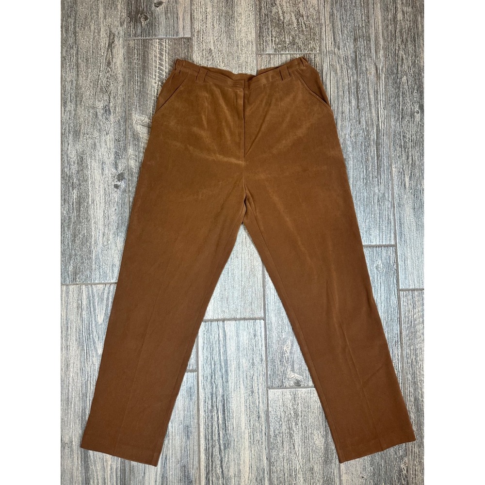 Coldwater Creek Womens Size‎ 12 Brown Comfort Waist Dress Pants Career Casual